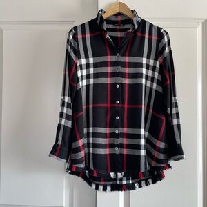 John Mark Red/Black/White Plaid Shirt